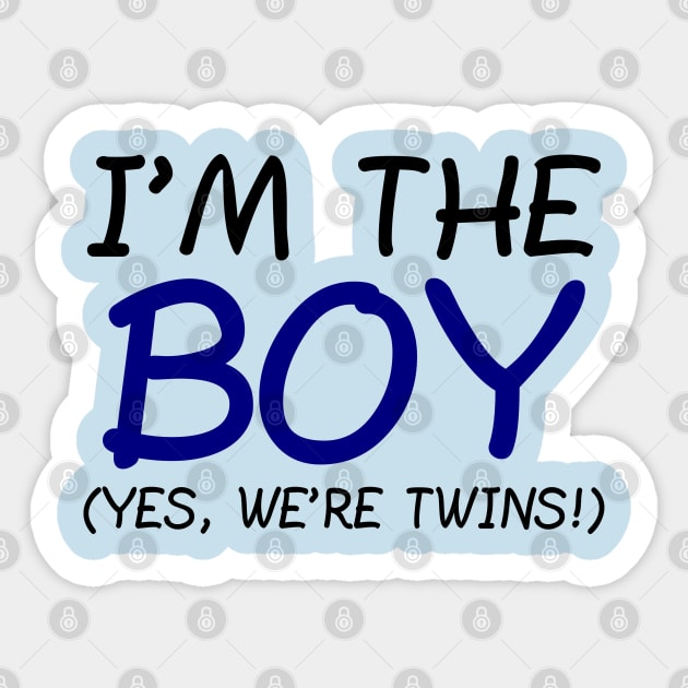 I'm The Boy, Yes We're Twins Sticker by PeppermintClover